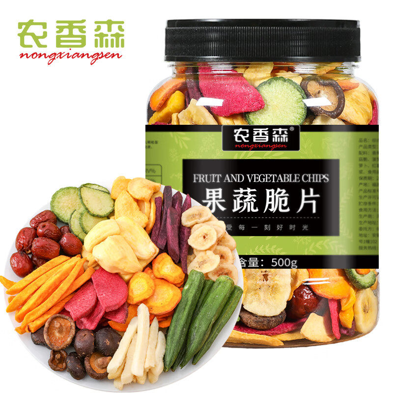 批发果蔬脆片蔬菜干混合水果干果蔬脆秋葵冻干农香森非油炸休闲