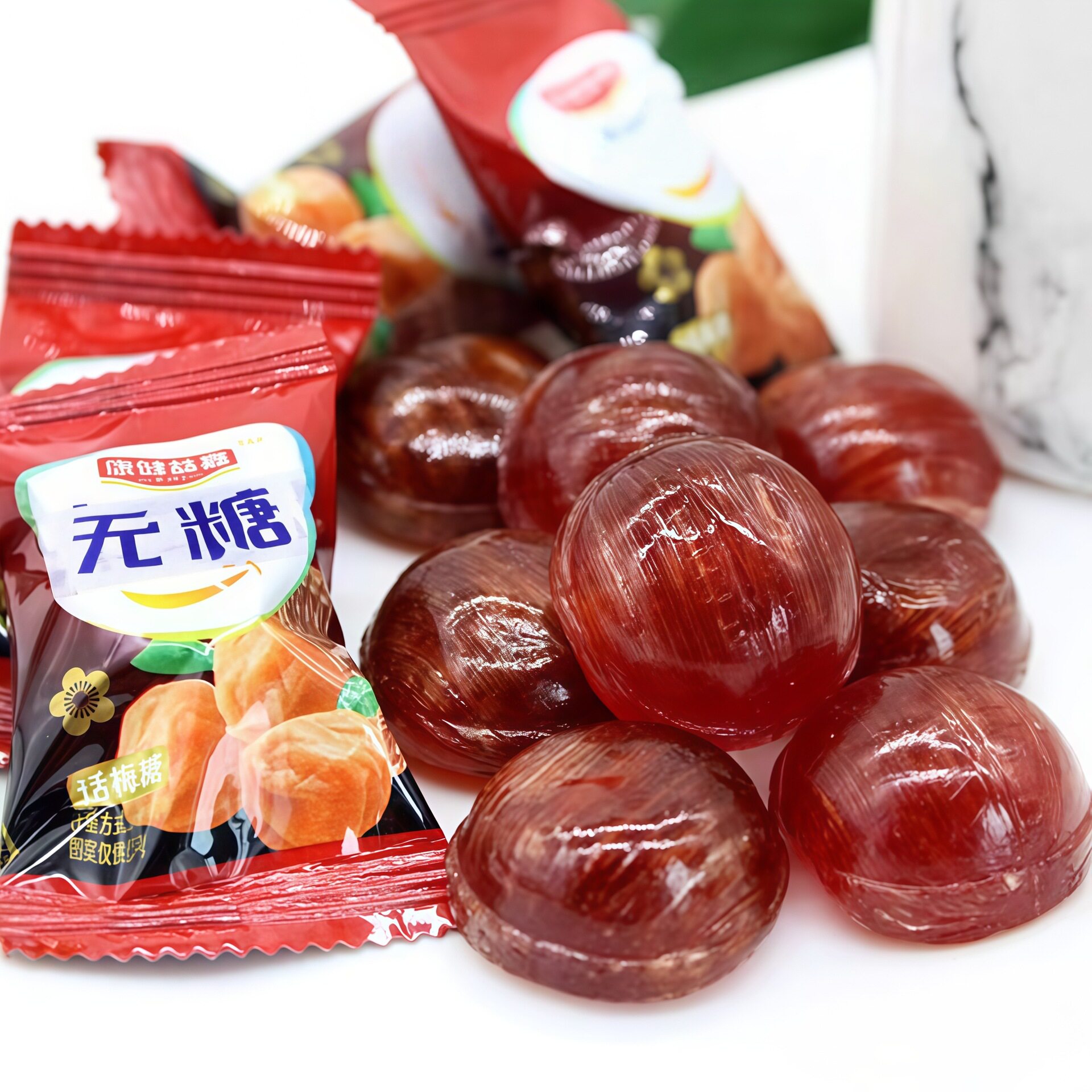 宝宝无糖话梅硬糖果酸甜无添蔗糖散装休闲食品忌尿老人用零食解馋