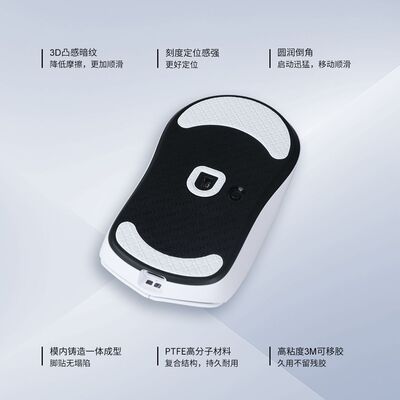 Skyglide暗金3D凸感鼠标脚贴