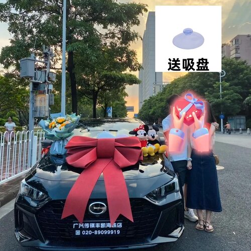 婚车大蝴蝶结装饰4s店汽车展厅