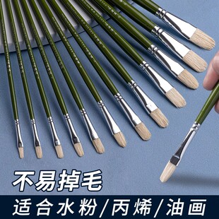 榭得堂猪鬃油画笔 谢德堂515水粉水彩丙烯颜料笔色彩绘画美术硬毛