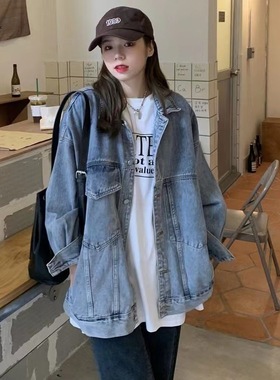 牛仔外套女2026新款小众设计感宽松BF风春秋中长款别致上衣ins潮