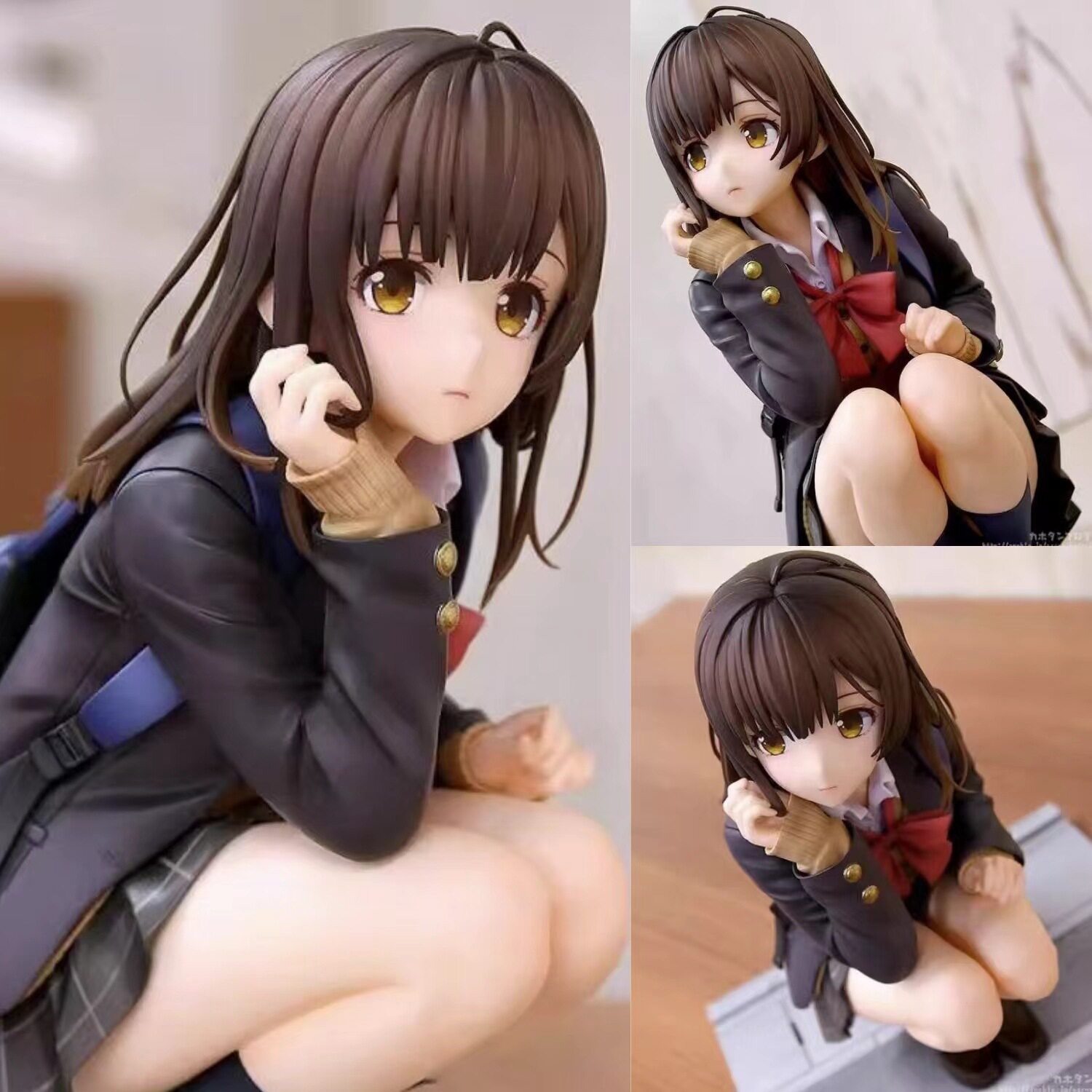 批发 剃须然后捡到女高中生荻原沙优二次元手办模型摆件