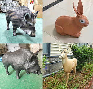 3D仿生动物箭靶鹿型靶可以换靶心室内外训练野猪兔型户外射击靶