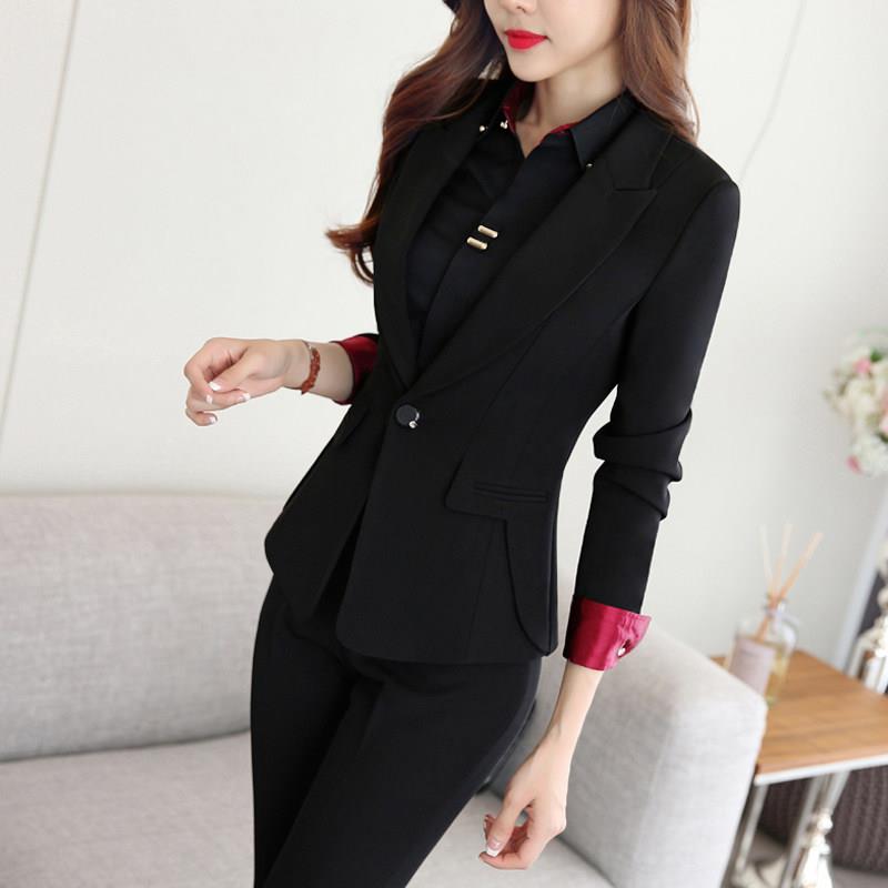 西装套装女秋冬新款时尚气质职业装正装西服金店餐饮物业工作服