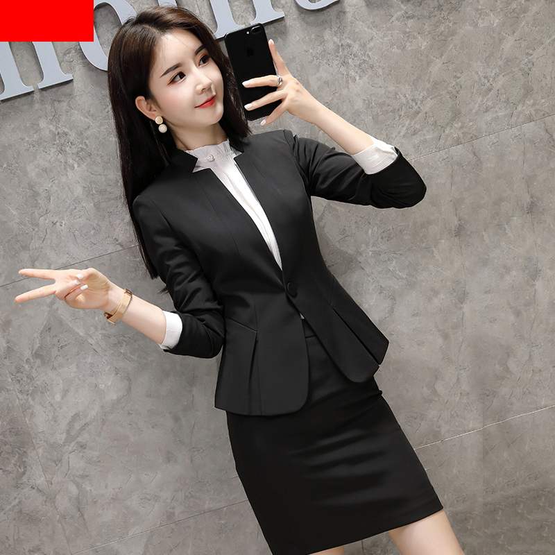 职业装女套装时尚西服正装套裙珠宝店工作服气质女神范OL前台工装