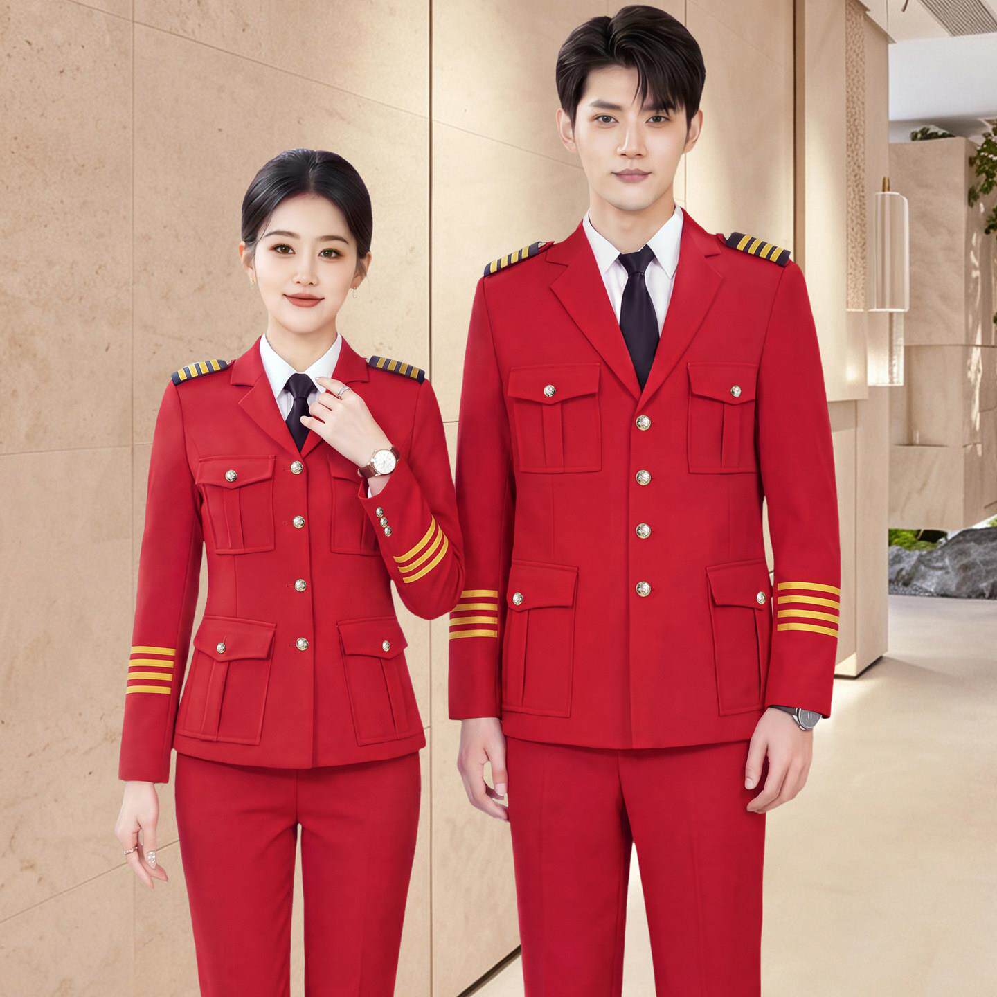 男女军鼓仪仗队礼服乐队演出服装西服套装礼宾工作服海航船员制服