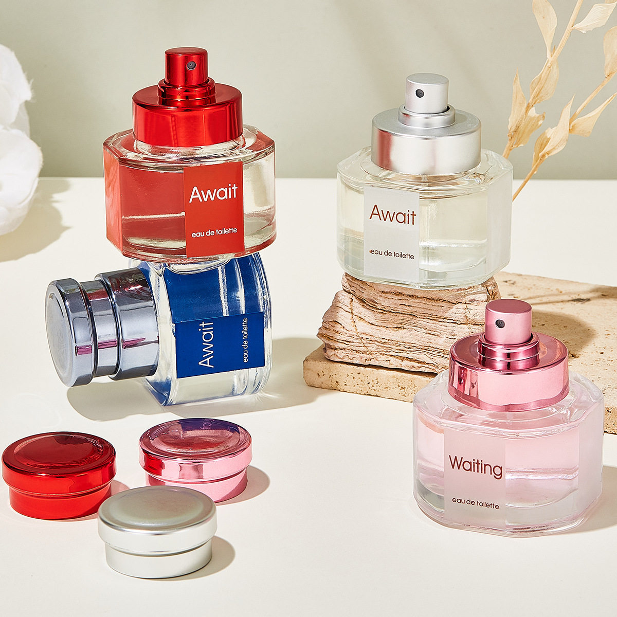 等待香水靓丽女孩男女士清新白色花果香调学生小众香水等待香水