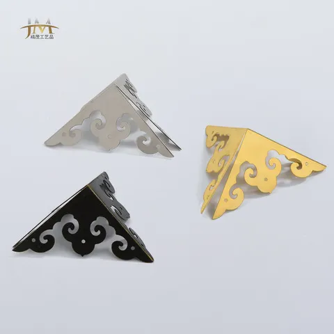 铁角码仿古护角樟木箱图案中式二面三面家具角祥云包角明清