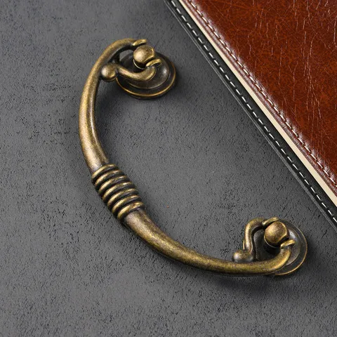 古铜色双孔拉手孔距成套仿古青仿古精茂96mm新中式-335锌合金