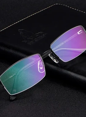 眼镜框镜架眼镜架D81075混批纯钛半框细框近视超轻镜框商务男款