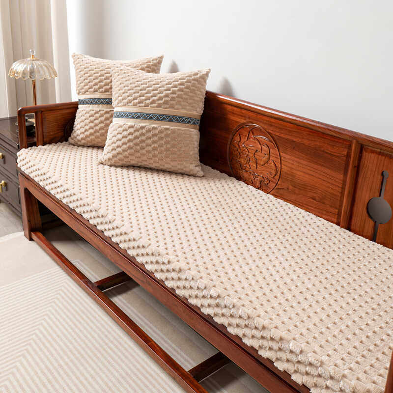 加厚黄金绒实木沙发垫秋冬款防滑红木沙发坐垫子2024新款座垫定制