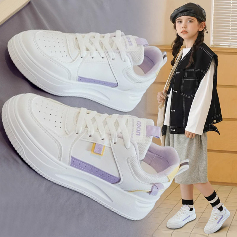 儿童运动鞋女童小白鞋2026春秋季新款小学生鞋子百搭板鞋春款单鞋