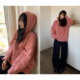 针织衫 一三良品小个子 彩色宽松加厚连帽毛衣女冬百搭斗篷式 上衣