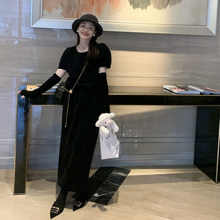 套两件套泡泡袖 巨洋气袖 黑色毛衣女冬 节日氛围感 一三良品小个子