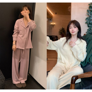 家居服两件套装 睡衣睡裤 女冬 软糯磨毛绒加厚长袖 一三良品小个子
