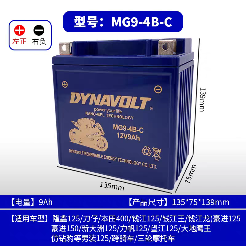 猛狮摩托车12V电瓶适用春风250SR NK250 铃木EN 力帆KPR200蓄电池