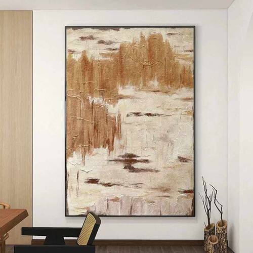 法式侘寂中古抽象客厅装饰画