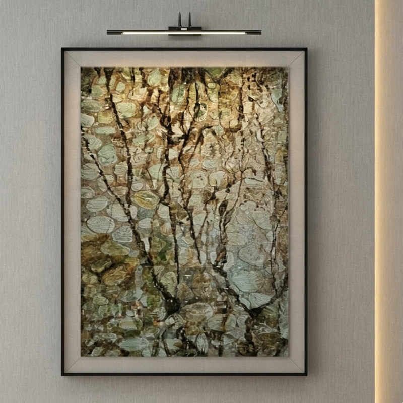 中古风抽象油画带框装饰画客厅玄关轻奢艺术挂画高级感