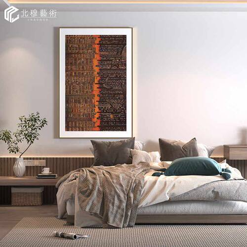 意式极简客厅玄关建筑装饰画
