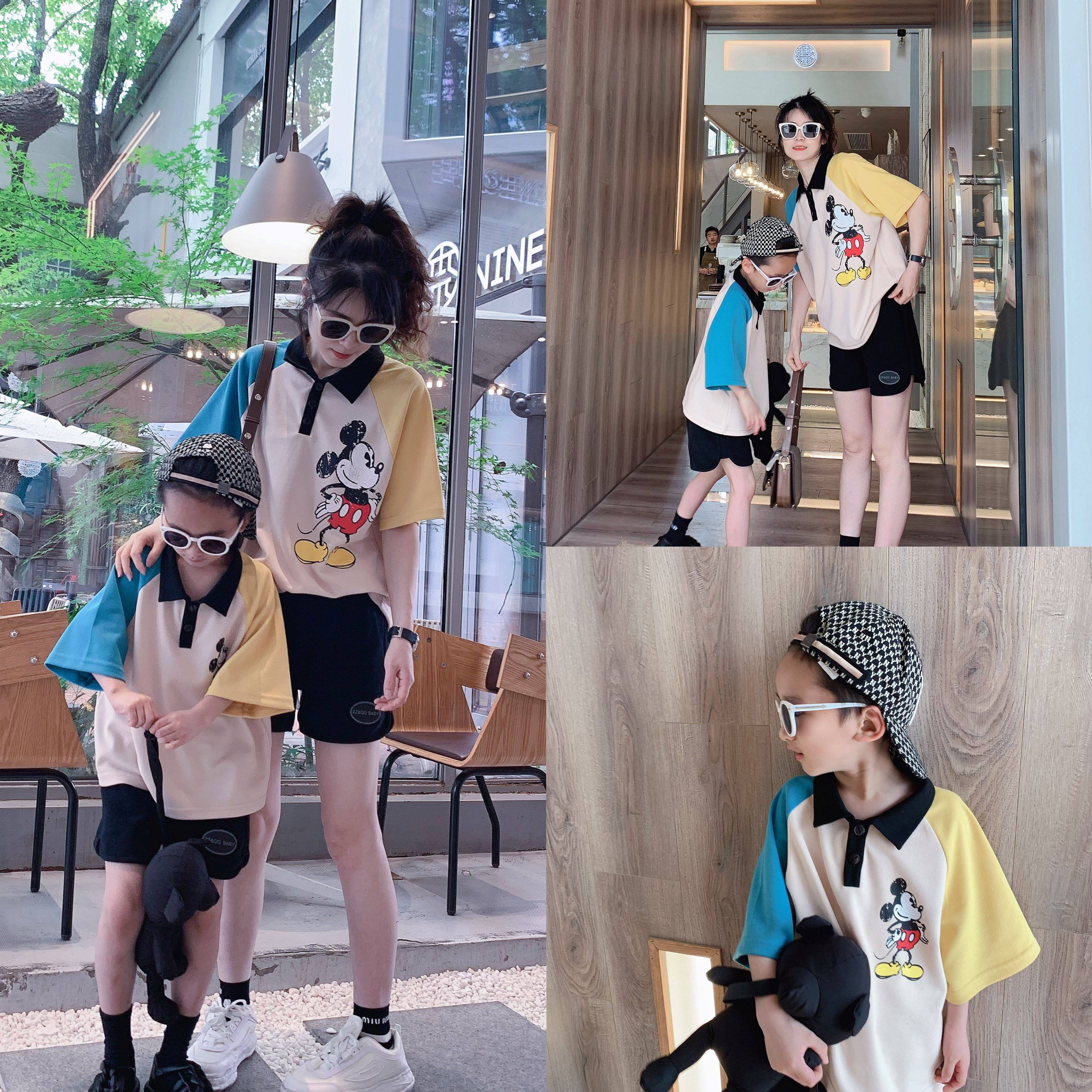 2025夏季新品亲子装母女卡通短袖上衣母子Polo衫插肩袖休闲套装,童装/婴儿装/亲子装,亲子装/亲子时装,淘宝优惠券,粉丝福利购,淘宝优惠卷