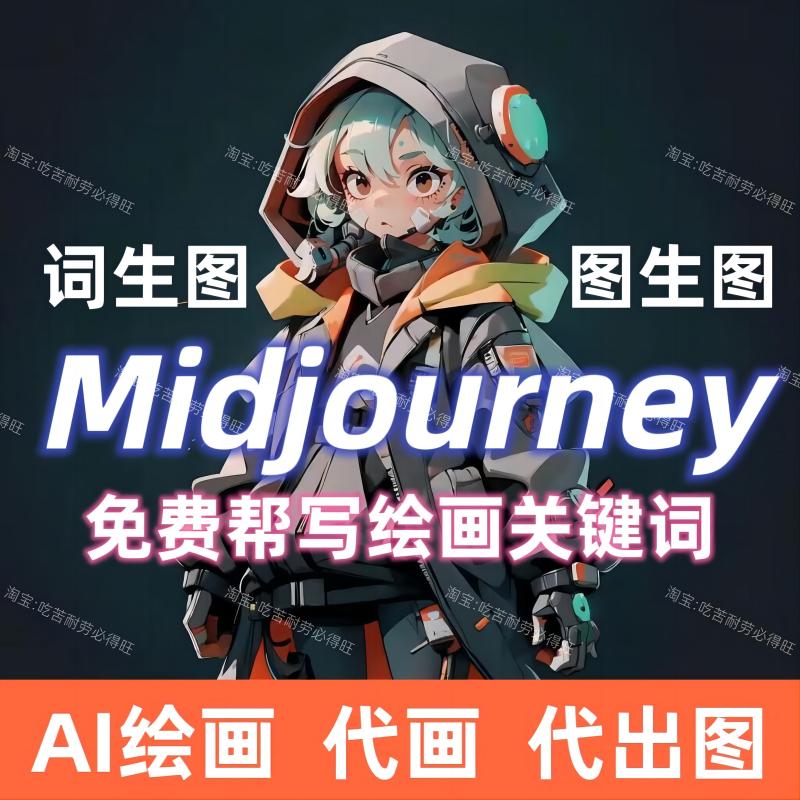 midjourney人工智能mj代画插画ai绘图画图合成图片生成图像代出图