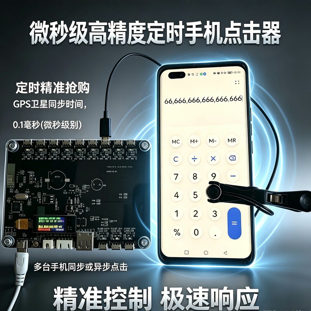 毫秒定时抢单神器手机屏幕触摸点击器点赞演唱会门票抢购同步异步图片