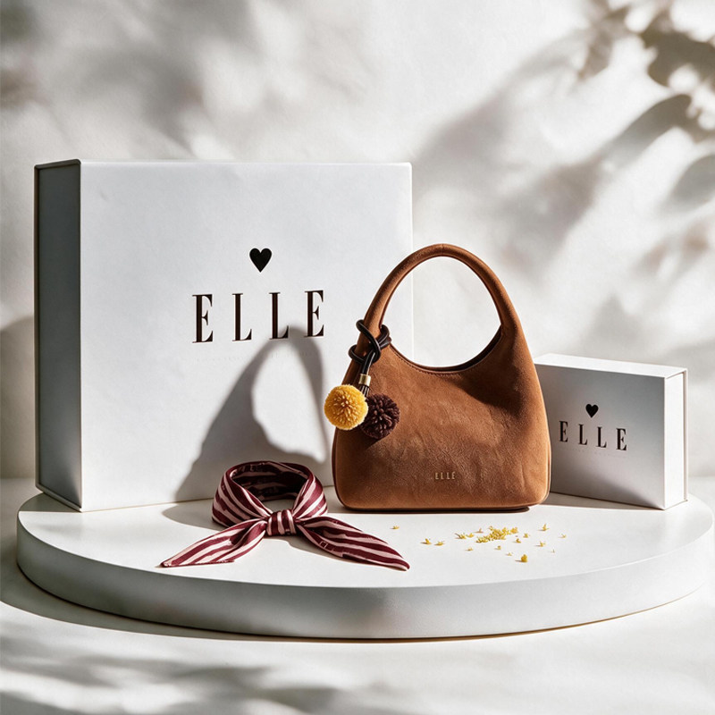 ELLE菜篮子包手提小包拎包通勤包图片