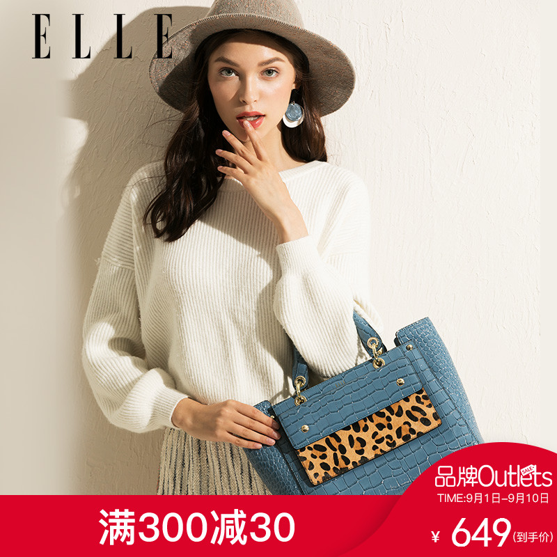 ELLEÅ®°üпî70627ʱÉдóÈÝÁ¿±ªÎÆöùÓãÎÆµ¥¼ç°üб¿æ°üÊÖÌá°üÅ®