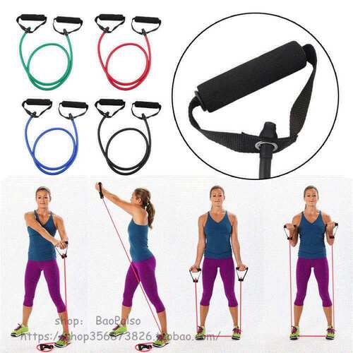 Fitness Resistance Band Rope Tube Elastic Exercise for Yoga