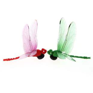 Home Decoration 5pcs 8cm 3D Artificial Dragonflies Luminous