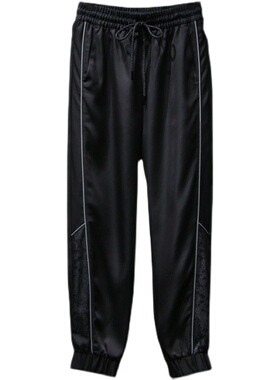 鸟  2022春季新款休闲设计感拼接  A2GBB1113收脚裤  A2GBB111389