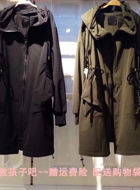 鸟女装2022秋季新款A3BE81303长款连帽风衣A3BE8130389休闲宽松