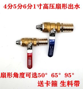 直接接3分4分5分6分管直喷铜高压洗车水枪家用洗车刷车器喷头软水