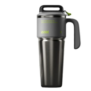 高颜值保温杯男士高档不锈钢大容量一键开合带吸管冰霸杯cj