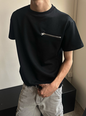 YewPout美产重磅太空棉小领口正肩T恤短宽boxy短袖cleanfit