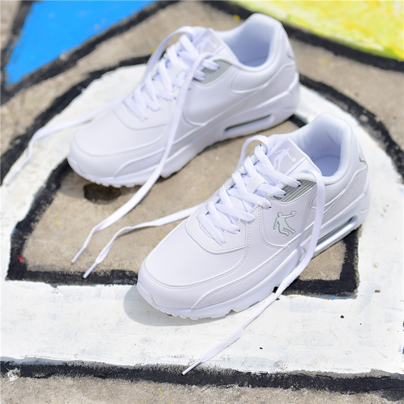 乔丹女鞋气垫运动鞋正品2020秋季新款粉红色学生皮面款跑步鞋透气