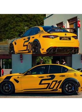 汽车用品阿尔法罗密欧GTAM车贴Giulia Stelvio4C个性运动拉花贴纸