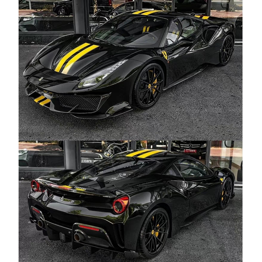 法拉利 488pista引擎机盖车贴纸拉花F8 458赛道版车贴车身贴纸