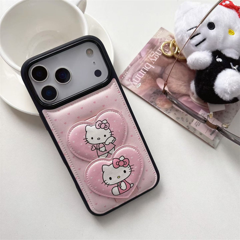 ins少女粉卡通爱心翅膀Kitty猫适用苹果17爱心支架手机壳15promax高级感少女心保护套14iPhone16女款,3C数码配件,手机保护套/壳,淘宝优惠券,粉丝福利购,淘宝优惠卷