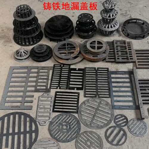 下水道口挡板铸铁雨水斗盖板漏水圆形排水沟明沟养殖侧墙丝扣抵扣