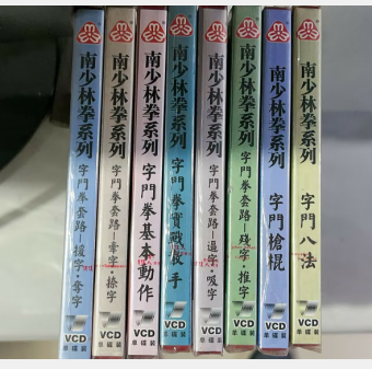 正版武术教学光盘 南少林拳系列 字门八法 字门枪棍等8VCD 周志强