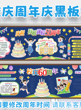 喜迎庆祝我校庆建校5670周年生日主题黑板报中小学班级文化墙装饰