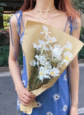 ins仿真小雏菊野餐干花假花塑料花装饰摆件手捧摄影拍照道具