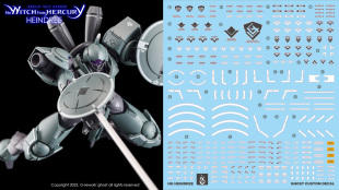 炎 GHOST HG1/144 水星的魔女16 海因德里 量产机 高清 荧光 水贴