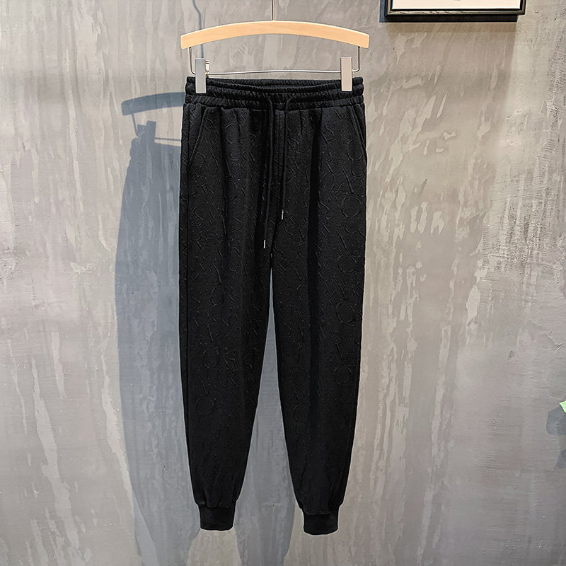 白色挂拍2023秋装九分裤男青年束脚运动卫裤潮K8004-P55控79,男装休闲裤,电商A108