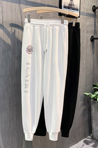 白色挂拍2023秋装九分裤男青年束脚运动卫裤潮K8008-P65 控98图片