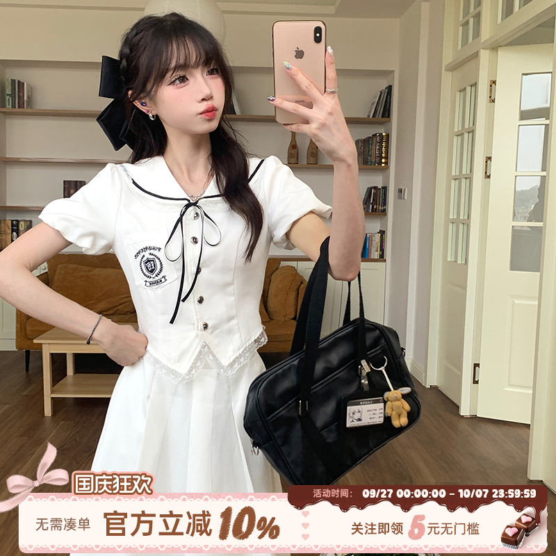 学院风白色水手服套装