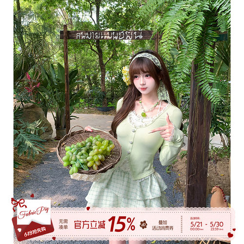甜欲风蕾丝花边T恤女假两件