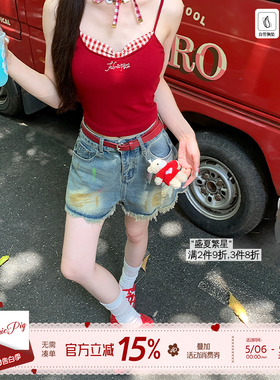 【多买多减】织物猪 盛夏繁星 甜辣妹吊带背心带胸垫女夏内搭上衣